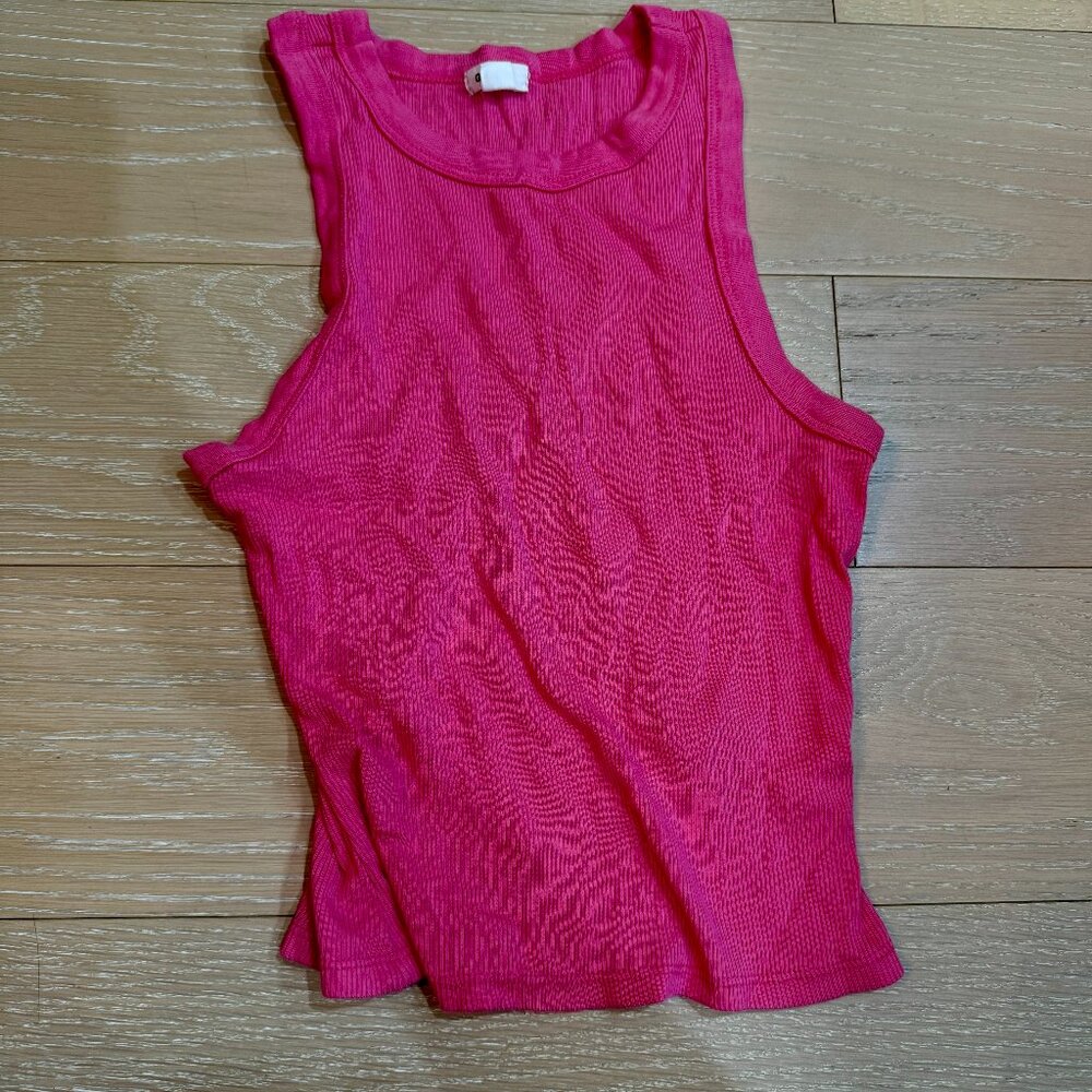Garage Ribbed Tank Top (Pink) - Size XS